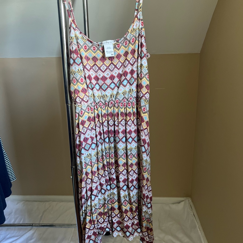 Colorful Geometric Pattern Maxi Dress